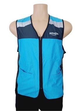 Amazon Flex / DSP  Reflective Blue and Black Safety Vest